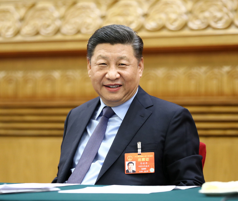 2019年3月10日，<span class="sensitiveWord">習近平</span><span class="sensitiveWord">總書記</span>參加十三屆全國人大二次會議福建代表團的審議。