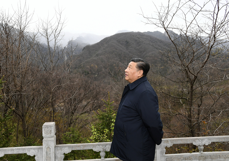 2020年4月20日，習(xí)近平在陜西秦嶺牛背梁國(guó)家級(jí)自然保護(hù)區(qū)，了解秦嶺生態(tài)保護(hù)工作情況。