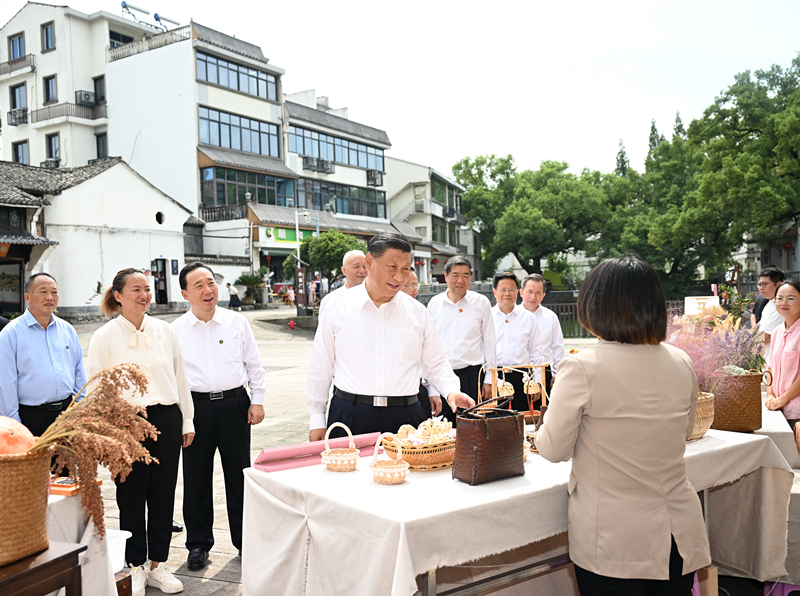 2023年9月20日，習(xí)近平在金華市義烏市后宅街道李祖村考察。